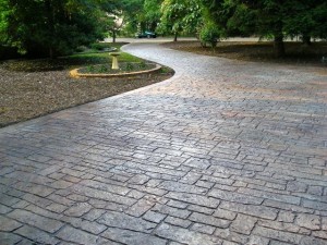 Stenciled Concrete Driveway